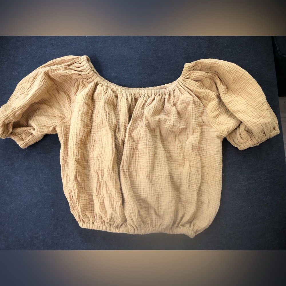 Miranda Bennett Studio, Carlisle Top, cotton gauze, Marigold, EUC